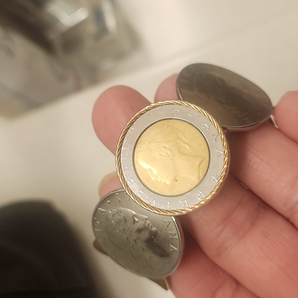 Bracelet Stainless Steel Hinge 925 Bezel Milor Italy - Picture 5 of 7